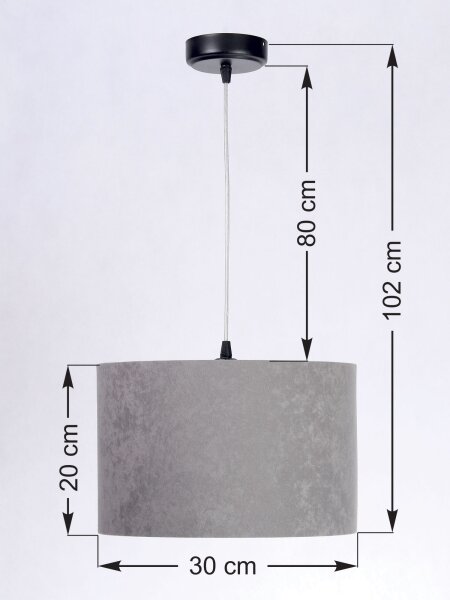 Lampe à suspendre Abat-jour Éclairage Gris Or Tissu