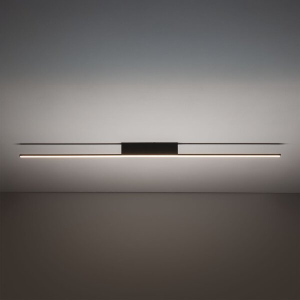 LED Deckenlampe Schwarz Alu 3000 K 110 cm lang Modern