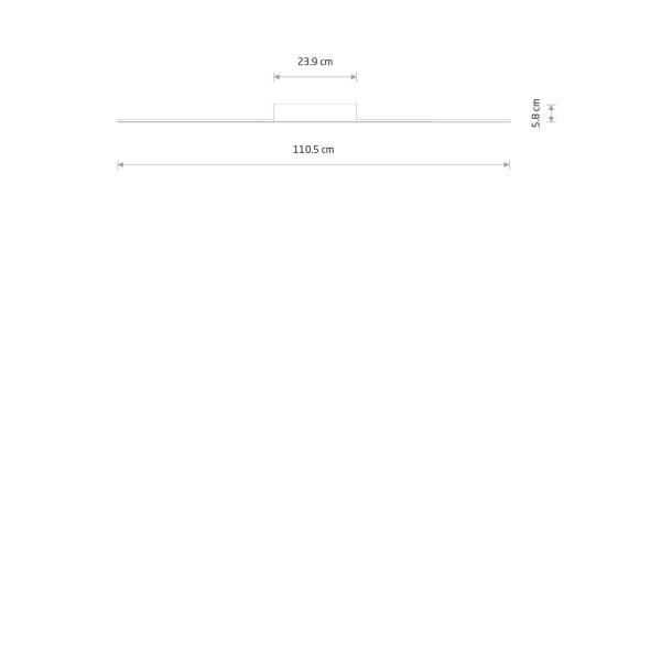 LED Deckenlampe Schwarz Alu 3000 K 110 cm lang Modern
