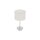 Tischlampe Stahl Stoff Chrom Creme E27 H:43 cm blendarm