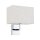 Wandleuchte Stahl Stoff Creme blendarm E27 B:26 cm