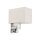 Wandleuchte Stahl Stoff Creme blendarm E27 B:26 cm