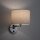 Wandlampe Schalter Stoff Creme E14 B:24 cm rund
