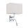 LED Wandlampe Schalter Stoff Creme 4000 K B:26 cm