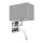 LED Wandlampe Schalter Stoff Grau 4000 K B:26 cm