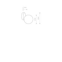 Wandleuchte Stahl Glas Messing G9 B:12 cm blendarm