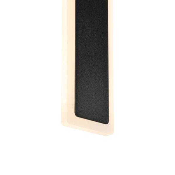LED Außenwandlampe Schwarz IP54 3000 K 100 cm indirekt