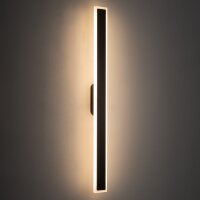 LED Außenwandlampe Schwarz IP54 3000 K 100 cm indirekt