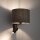 Wandlampe Stahl Stoff Umbra Grau E27 GU10 B:23 cm rund