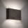Wandlampe Up Down Stoff Grau G9 B:25 cm indirekt eckig