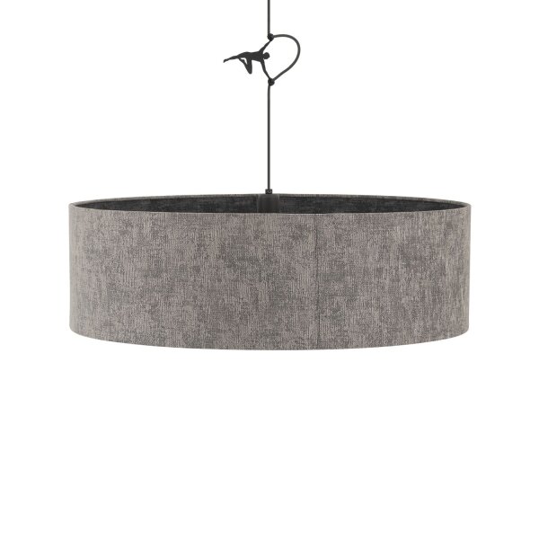 Hängelampe Stoff Umbra Grau E27 L:65 cm rund Modern