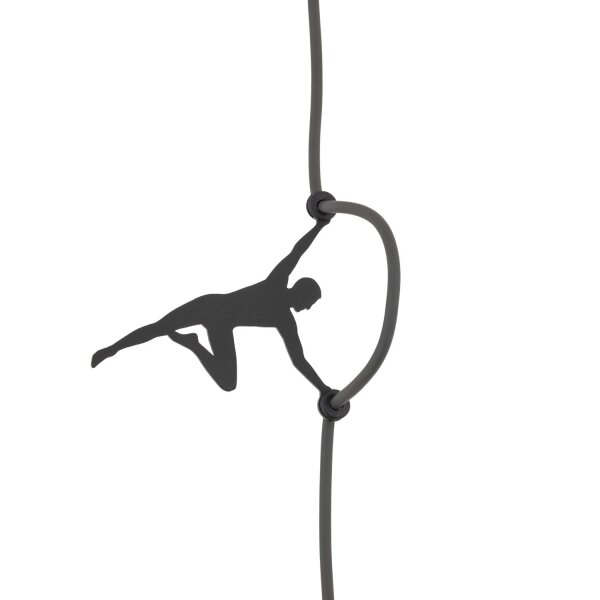 Hängelampe Stoff Umbra Grau E27 L:65 cm rund Modern