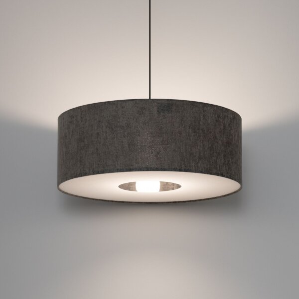 Pendelleuchte Umbra Grau Stoff E27 L:50 cm blendarm