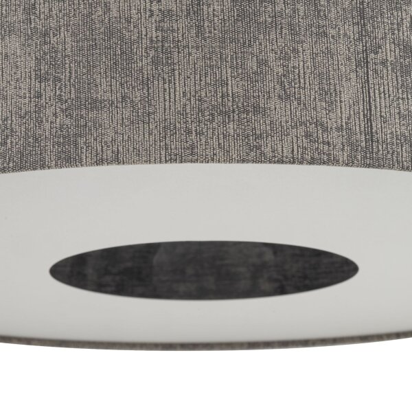 Pendelleuchte Umbra Grau Stoff E27 L:50 cm blendarm
