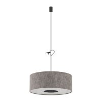 Pendelleuchte Umbra Grau Stoff E27 L:50 cm blendarm