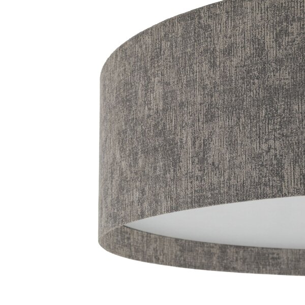 Deckenlampe Stoffschirm Grau E27 Ø65 cm Modern blendarm