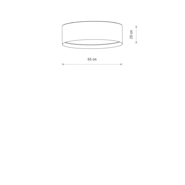 Deckenlampe Stoffschirm Grau E27 Ø65 cm Modern blendarm