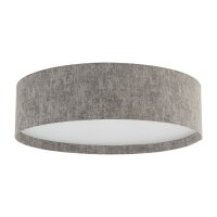 Deckenlampe Stoffschirm Grau E27 Ø65 cm Modern...