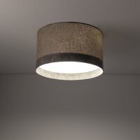 Deckenleuchte Stoffschirm Grau E27 B:35 cm Modern rund