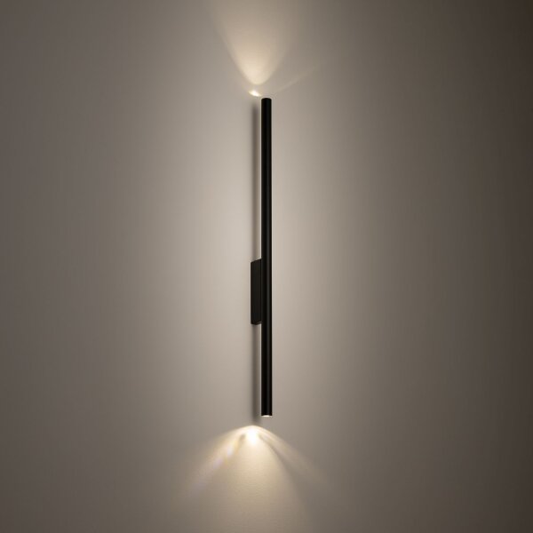 Wandleuchte Stahl Schwarz Modern G9 H:78 cm indirekt