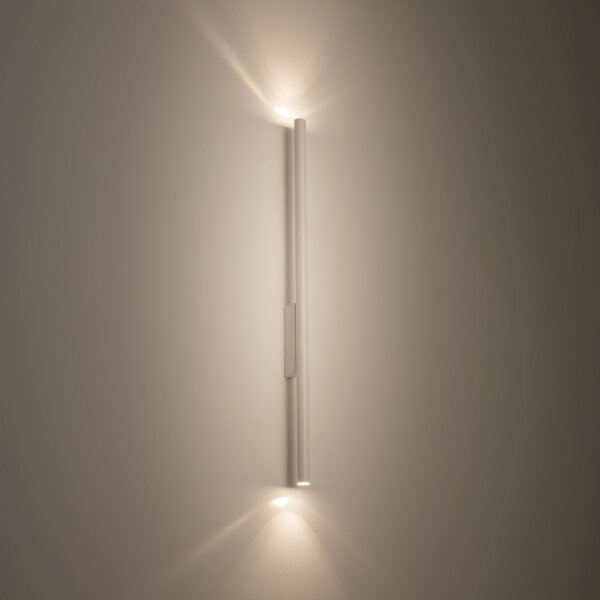 Wandlampe Stahl Weiß G9 H:78 cm indirekt Modern