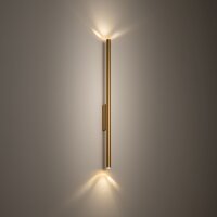Wandleuchte Stahl Gold G9 H:78 cm indirekt Modern