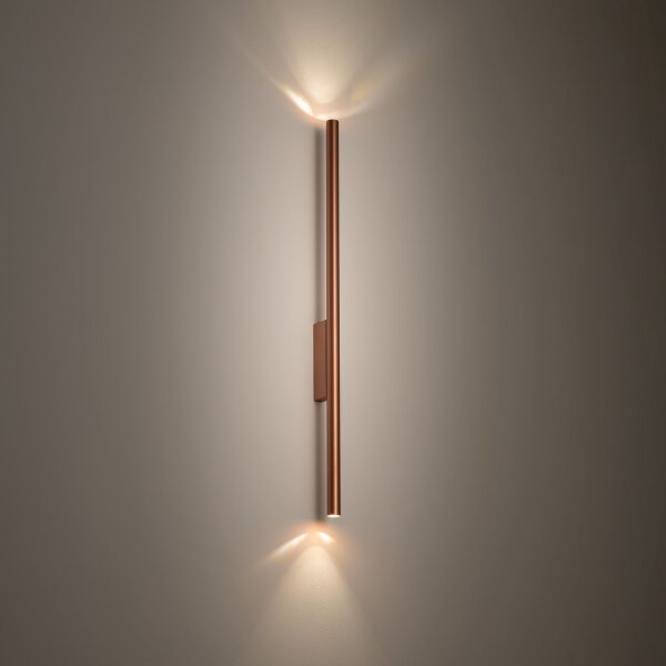Wandlampe Kupfer Stahl G9 L:78 cm indirekt Modern rund