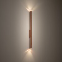 Wandlampe Kupfer Stahl G9 L:78 cm indirekt Modern rund