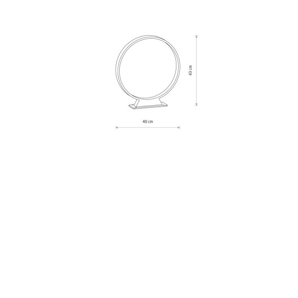 LED Tischlampe Außen Schwarz IP65 3000 K H:40 cm Ring