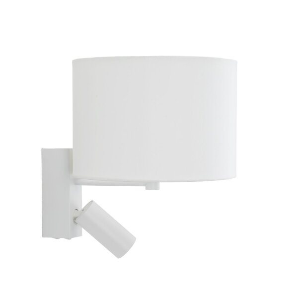 Wandleuchte Weiß Schalter E27 GU10 B:23 cm flexibel