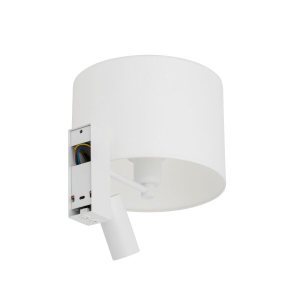 Wandleuchte Weiß Schalter E27 GU10 B:23 cm flexibel