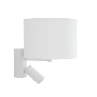 Wandleuchte Weiß Schalter E27 GU10 B:23 cm flexibel