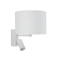 Wandleuchte Weiß Schalter E27 GU10 B:23 cm flexibel