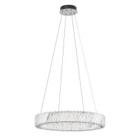 LED Pendelleuchte Nickel 3000 K L:60 cm Acryl Kristall