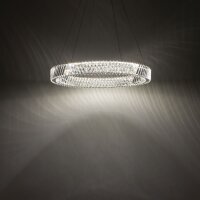 LED Pendelleuchte Nickel 3000 K L:60 cm Acryl Kristall