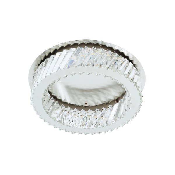 LED Deckenleuchte Nickel 3000 K rund B:43 cm Modern