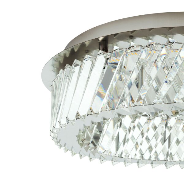 LED Deckenleuchte Nickel 3000 K rund B:43 cm Modern