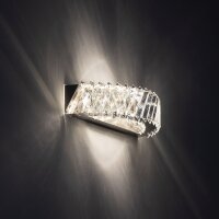 LED Wandleuchte Nickel 3000 K B:38 cm Acryl Kristall