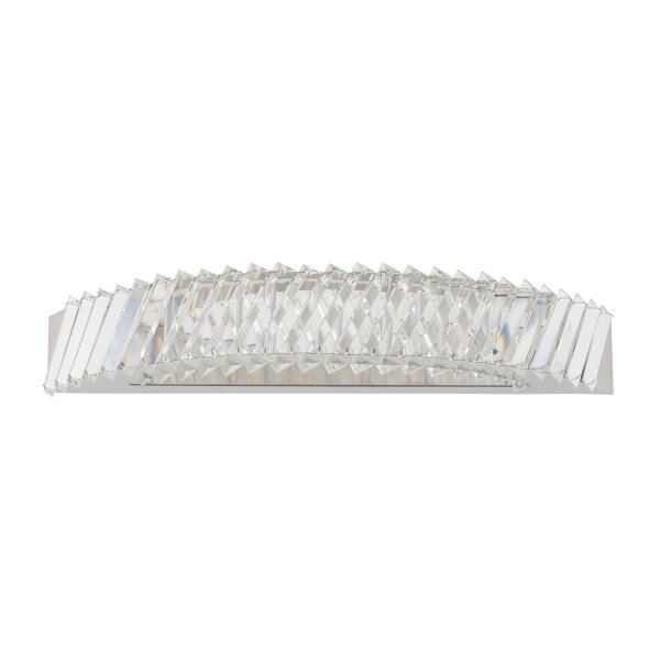 LED Wandlampe Nickel 3000 K B:59 cm Acryl Kristall