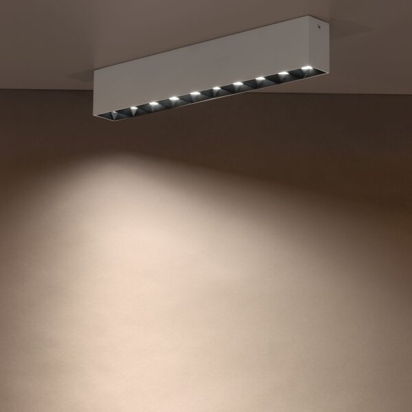 LED Deckenleuchte Weiß Schwarz 3000 K L:38,5 cm lang
