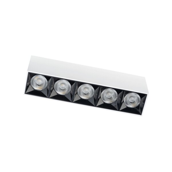 LED Deckenleuchte Weiß Schwarz 4000 K L:19 cm lang