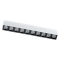 LED Deckenlampe Wei&szlig; Schwarz 4000 K L:38 cm l&auml;nglich