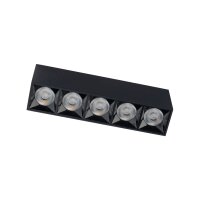 LED Deckenlampe Schwarz 3000 K L:19 cm lang Modern