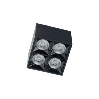 LED Deckenlampe Schwarz 4000 K eckig B:8 cm Modern