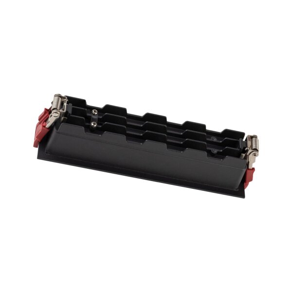 LED Einbauspot Schwarz Alu 3000 K lang L:20 cm Modern
