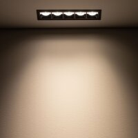 LED Einbauspot Schwarz Alu 3000 K lang L:20 cm Modern