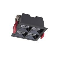 LED Einbaustrahler Schwarz 4000 K B:9 cm eckig Modern