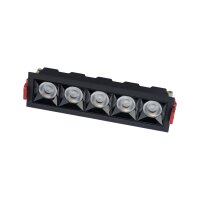 LED Einbauspot Schwarz Alu 4000 K lang L:20 cm Modern