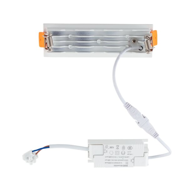 LED Einbauspot Weiß 3000 K rund L:14 cm lang Modern