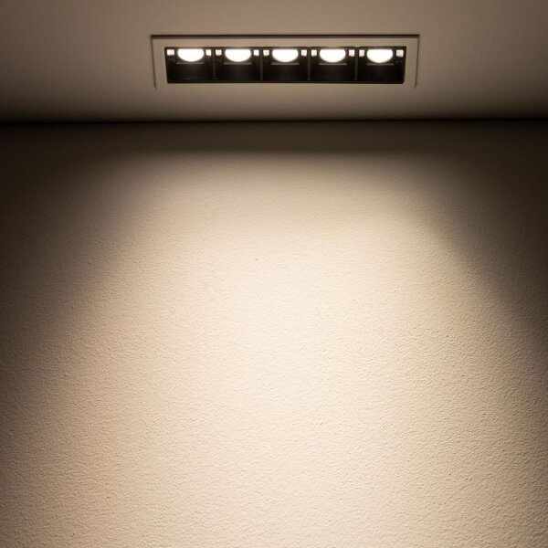 LED Einbauspot Weiß 3000 K rund L:14 cm lang Modern